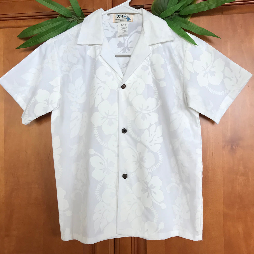 Cream Hibiscus Aloha Shirt